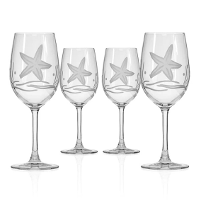 Starfish White Wine Goblets (set of 4)