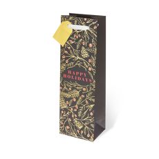 Holiday Floral Single-bottle Wine Bag by Cakewalk