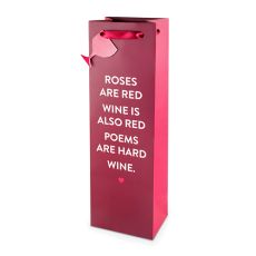 Wine Poem 750ml Bottle Bag By Cakewalk