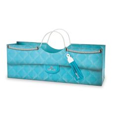 Turquoise Quilted Wine Purse Bag