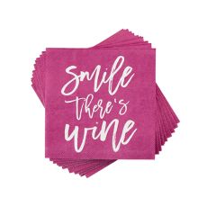 Smile There's Wine Napkin	 by Cakewalk