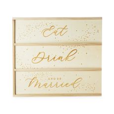 Garden Party Eat, Drink & Be Married 3 Bottle Wine Box