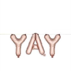 Rose Gold YAY Mylar Balloon by Cakewalk