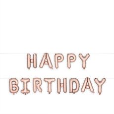 Rose Gold HAPPY BIRTHDAY Mylar Balloon by Cakewalk