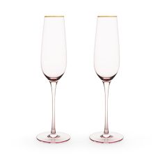 Rose Crystal Champagne Flute Set by Twine