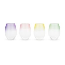 Frosted: Ombre Stemless Wine Glasses by Blush