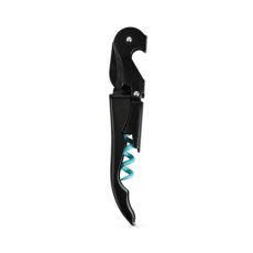 Truetap Double-Hinged Corkscrew in Matte Black with Blue W