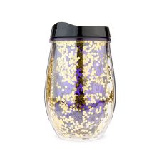Violet Glitter Stemless Wine Tumbler by Blush