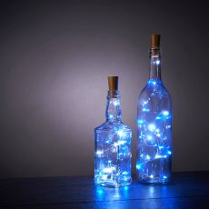 Blue & White Bottle String Lights - Set of 2