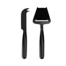 Nero Cheese Knives in Matte Black, Set of 2, by True