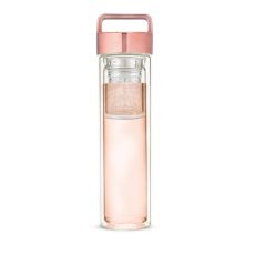 Dylan Rose Gold Glass Travel Infuser Mug