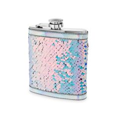 Splash: Mermaid Change Sequin Captive Flask by Blush
