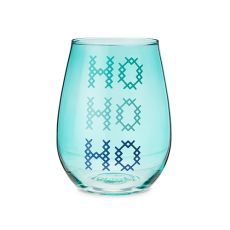 HO HO HO Stemless Wine Glass by Blush