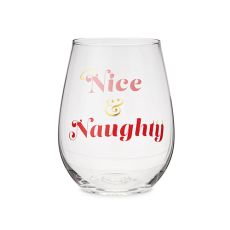 Nice And Naughty Stemless Wine Glass by Blush