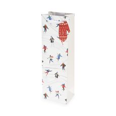 Holiday Skaters Single-Bottle Wine Bag by Cakewalk
