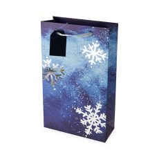 Brushed Snowflake Double-Bottle Wine Bag by Cakewalk
