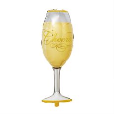 Champagne Glass Mylar Balloon by Cakewalk