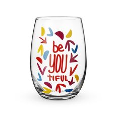 BeYOUtiful Stemless Wine Glass by Blush