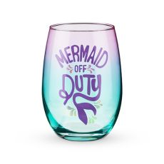 Mermaid Off Duty Stemless Wine Glass by Blush
