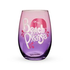 Beach Please Stemless Wine Glass by Blush