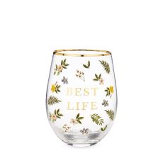 Best Life Stemless Wine Glass by Twine
