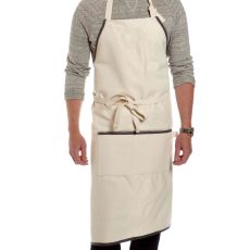 Natural Apron with Charcoal Trim