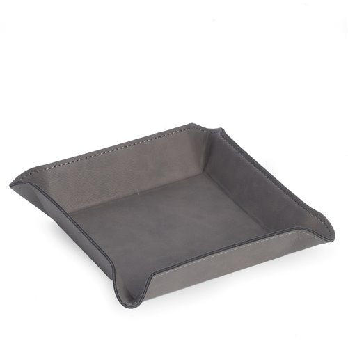 Square Valet in Grey Leatherette