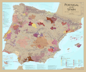 Wine Regions of Portugal and Spain Wine Map