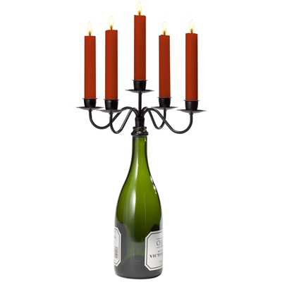 Afterglow Wine Bottle Candelabra
