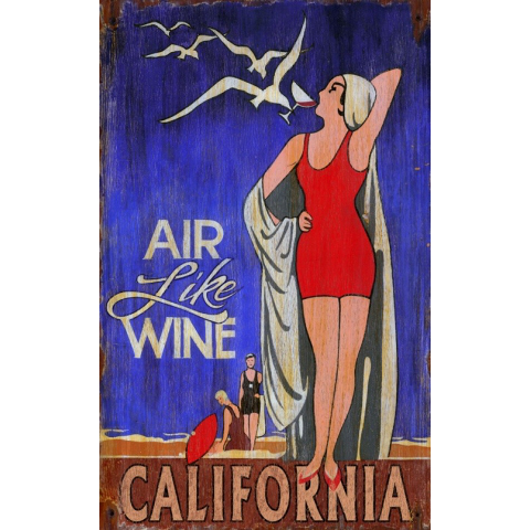 Air Like Wine Vintage Personalized Sign