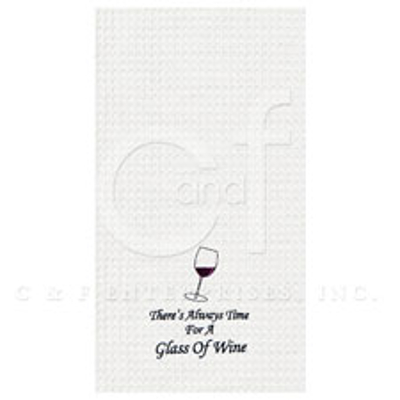 Time For A Glass Of Wine Kitchen Towel