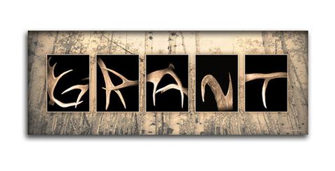 Antler Letters Name Print