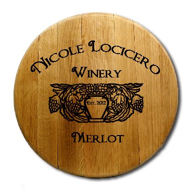 Custom Company Logo Wine Barrel Head