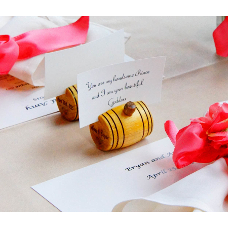 Personalized Barrel Place Card Holders (set of 8)