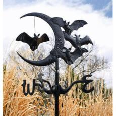 Bat & Moon Garden Weathervane
