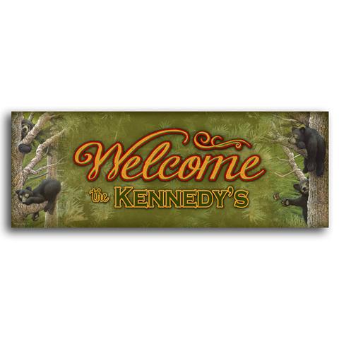 Welcome Bear Cub Sign