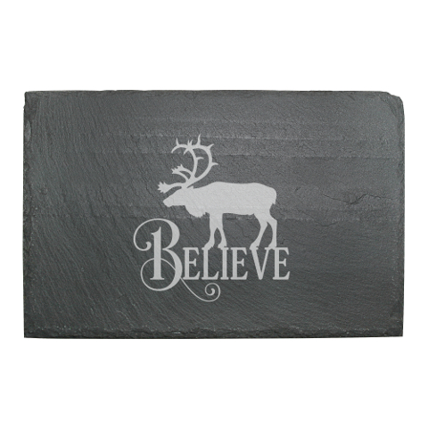 Believe Reindeer Slate Cheese Server