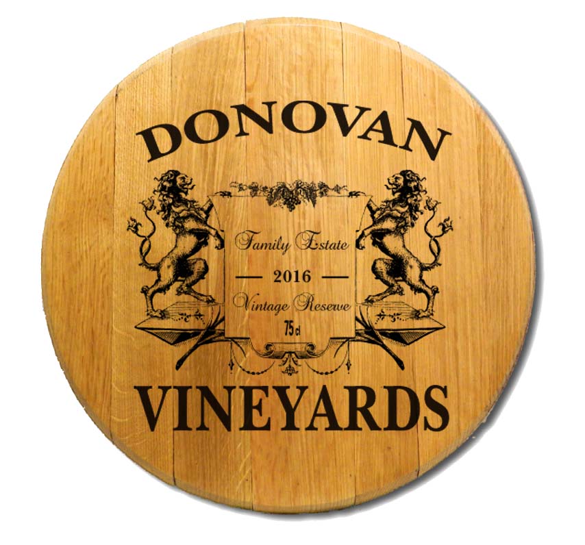 Personalized Barrel Head Lions Wall Art