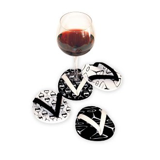 Black and White Flip Flop Coasters