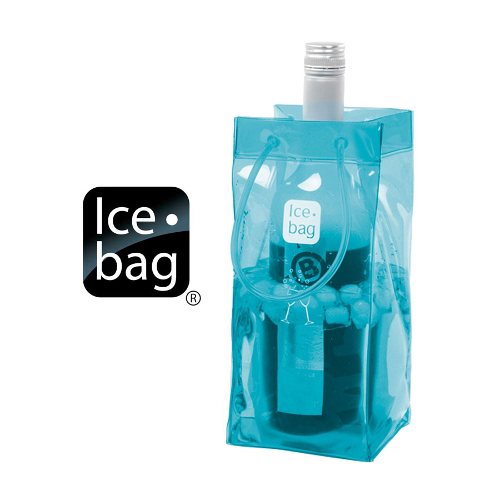 Ice Bag Collapsible Wine Cooler Bag, Blue Lagoon