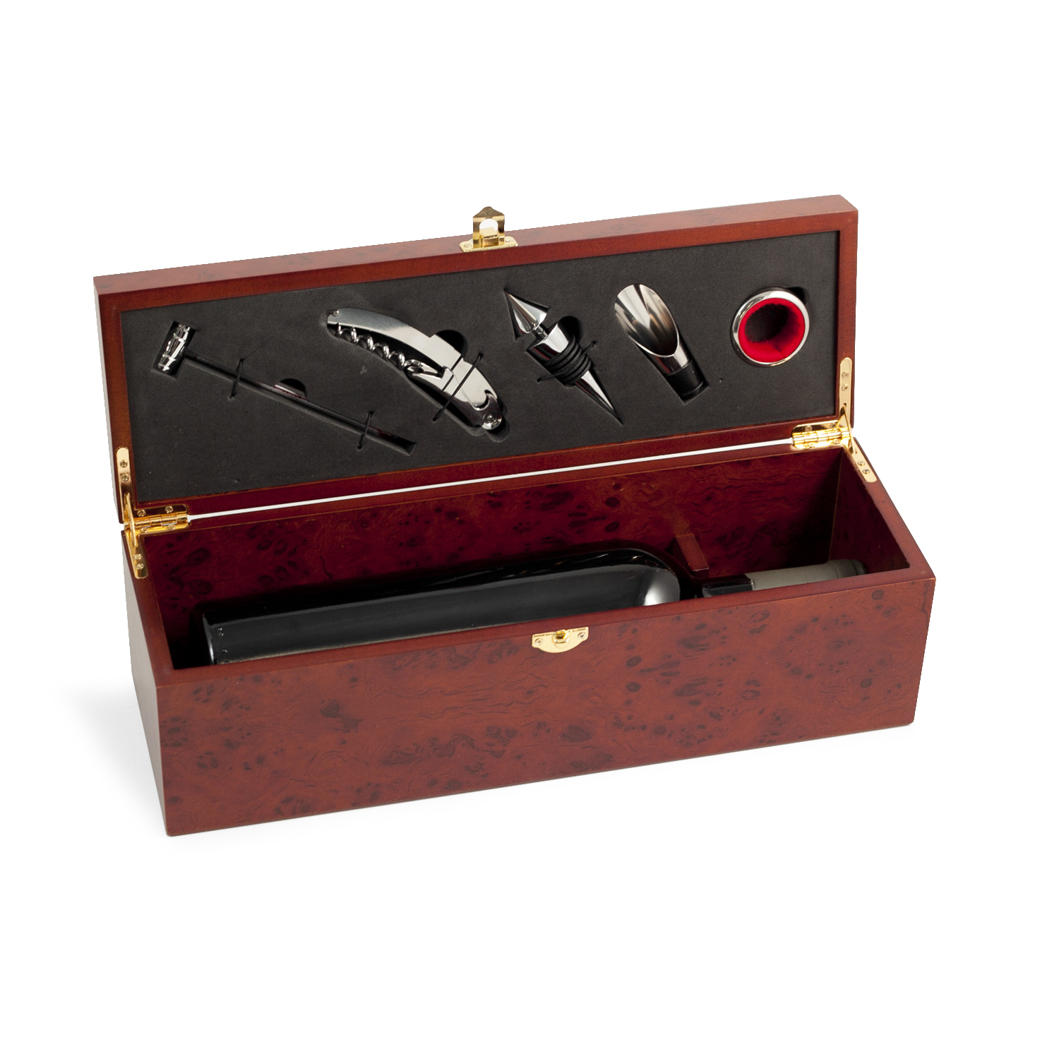 Wine Bottle Gift Box with 5 pc Bar Set