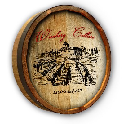 Personalized French Vineyard Quarter Barrel Sign
