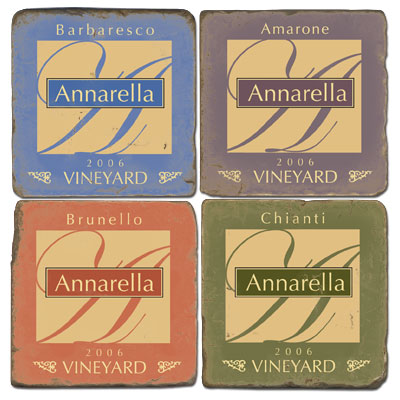 Personalized Italian Marble Coasters