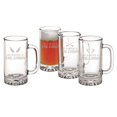 Life Is Better At The Cabin Beer Mugs (set of 4)