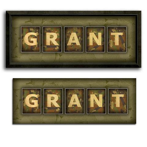 Camo Letters Name Print