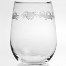 Cast of Crabs Stemless Wine Glasses Set of 4