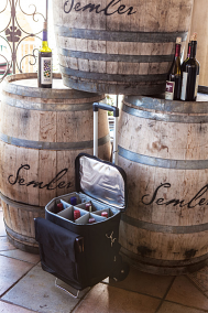 Cellar-6 Bottle Wine Tote-Black Empty