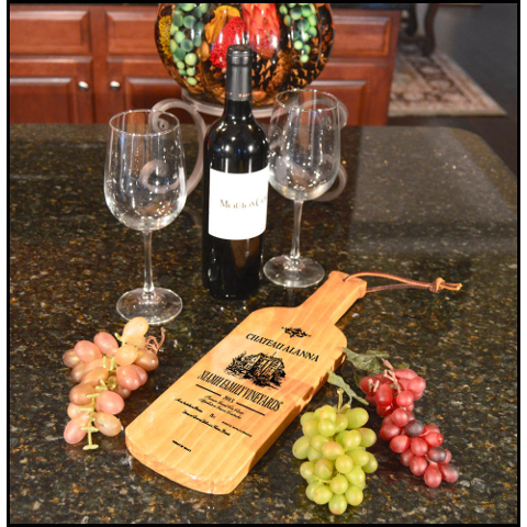 Personalized Chateau Bottle Shaped Server
