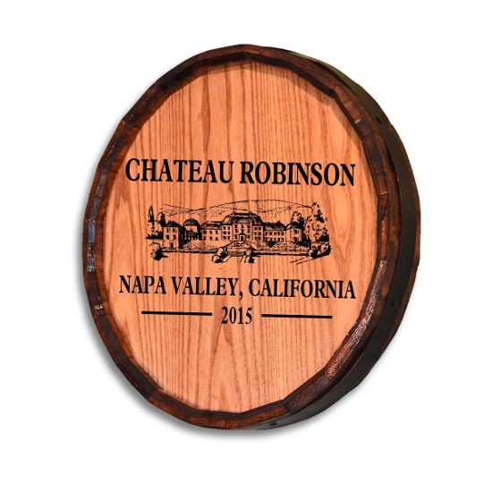 Personalized Chateau Quarter Barrel Sign