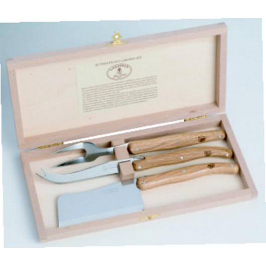 Laguiole Luxe Cheese Set with French Oak Handles